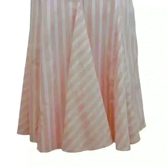 Calvin Klein Pink Striped Button Down Sleeveless Knee Length Sundress Size 8 - Picture 3 of 10